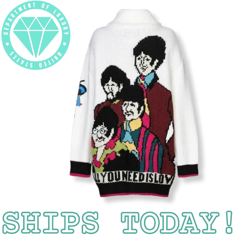 UGLY XMAS SWEATER Stella McCartney Beatles Yellow Submarine Jacket Billie Eilish